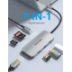 Хаб Vention USB-C to HDMI/USB 3.0x3/SD/TF/PD Docking Station Gray 0.15M Aluminum Alloy Type