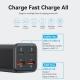 Зарядний пристрій Vention 4-Port USB (C + C + A + A) GaN Charger (100W/100W/18W/18W) EU-Plug Black