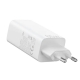 Зарядний пристрій Vention 3-port USB(C+C+A) GaN Charger(65W/30W/30W) EU-Plug White