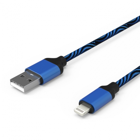 Кабель Zebra USB — Apple Lightning Iphone 2А Blue