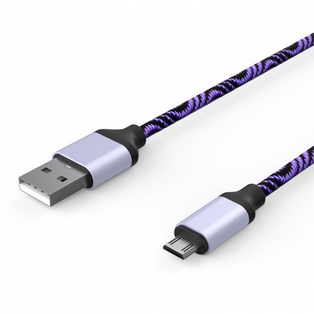 Кабель Zebra USB — microUSB Android 2А Violet