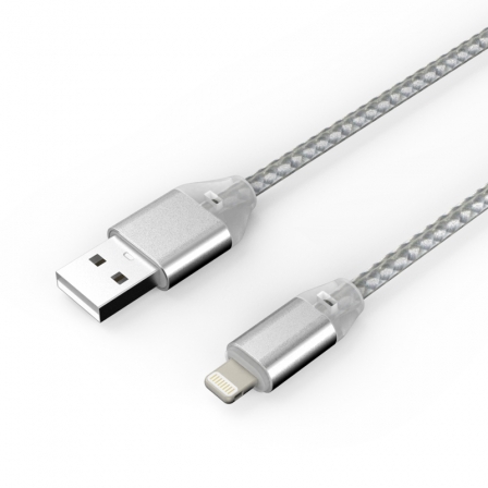 

Кабель LED USB — Apple Lightning Iphone 2А White, Белый