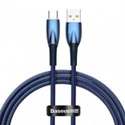 Кабель USB Type-C Baseus Glimmer Series USB - Type-C Fast Charging 100W 1m Blue (CADH000403)