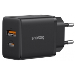 Мережевий зарядний пристрій Baseus Cube Fast Charger C+U 30W Black (P10111404113-00)