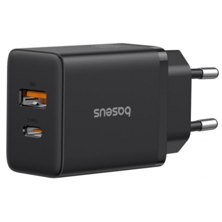 Мережевий зарядний пристрій Baseus Cube Fast Charger C+U 30W Black (P10111404113-00)