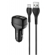 Автомобільний зарядний пристрій Hoco Z36 Leader 2USB 2.4A + USB Type-C Black