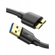 Кабель UGREEN US130 USB 3.0 A Male to Micro USB 3.0 Male Cable 0.5m (Black)(UGR-10840)