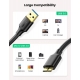 Кабель UGREEN US130 USB 3.0 A Male to Micro USB 3.0 Male Cable 0.5m (Black)(UGR-10840)