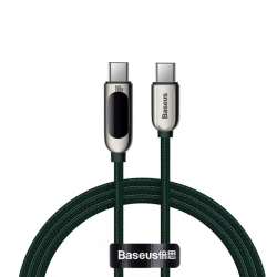 Кабель Baseus Display Fast Charging Data Cable Type-C to Type-C 100W 1m Green