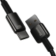 Кабель Baseus Tungsten Gold Fast Charging Data Cable USB to Type-C 100W 1m Black