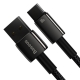 Кабель Baseus Tungsten Gold Fast Charging Data Cable USB to Type-C 100W 1m Black