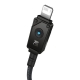 Кабель Baseus Unbreakable Series Fast Charging Data Cable USB to iP 2.4A 1m Cluster Black