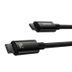 Кабель Baseus Tungsten Gold Fast Charging Data Cable Type-C to Type-C 240W 2m Black