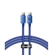 Кабель Baseus Crystal Shine Series Fast Charging Data Cable Type-C to Type-C 100W 1.2m Blue