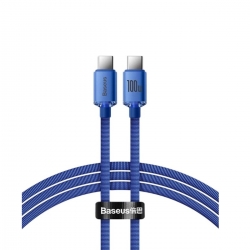 Кабель Baseus Crystal Shine Series Fast Charging Data Cable Type-C to Type-C 100W 1.2m Blue