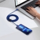 Кабель Baseus Crystal Shine Series Fast Charging Data Cable Type-C to Type-C 100W 1.2m Blue