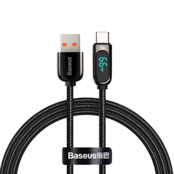 Кабель Baseus Display Fast Charging Data Cable USB to Type-C 66W 1m Black