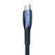 Кабель Baseus Glimmer Series Fast Charging Data Cable USB to Type-C 100W 1m Blue