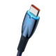 Кабель Baseus Glimmer Series Fast Charging Data Cable USB to Type-C 100W 1m Blue