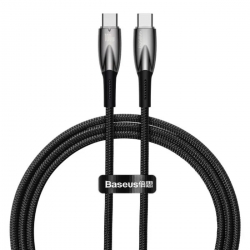 Кабель Baseus Glimmer Series Fast Charging Data Cable Type-C to Type-C 100W 2m Black