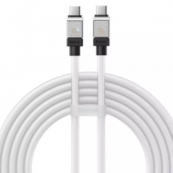 Кабель Baseus CoolPlay Series Fast Charging Cable Type-C to Type-C 100W 2m White