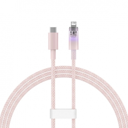 Кабель Baseus Explorer Series Fast Charging Cable with Smart Temperature Control Type-C to iP 20W 1m Pink