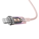 Кабель Baseus Explorer Series Fast Charging Cable with Smart Temperature Control Type-C to iP 20W 1m Pink