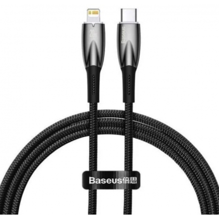 Кабель Baseus Glimmer Series Fast Charging Data Cable Type-C to iP 20W 1m Black