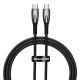 Кабель Baseus Glimmer Series Fast Charging Data Cable Type-C to Type-C 100W 1m Black