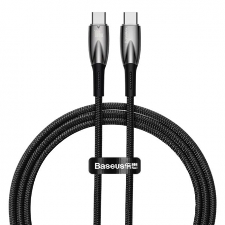 Кабель Baseus Glimmer Series Fast Charging Data Cable Type-C to Type-C 100W 1m Black