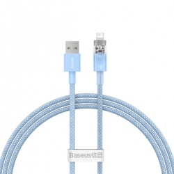 Кабель Baseus Explorer Series Fast Charging Cable with Smart Temperature Control USB to iP 2.4A 1m Blue