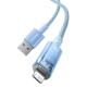 Кабель Baseus Explorer Series Fast Charging Cable with Smart Temperature Control USB to iP 2.4A 1m Blue