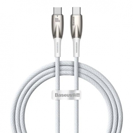 Кабель Baseus Glimmer Series Fast Charging Data Cable Type-C to Type-C 100W 2m White