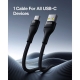 Кабель Baseus Flash 2 Charging Cable USB to USB-C 100W 1m Cluster Black