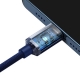 Кабель Baseus Crystal Shine Series Fast Charging Data Cable Type-C to iP 20W 2m Blue