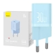 Мережевий зарядний пристрій Baseus GaN5 Fast Charger(mini) 1C 30W EU Blue