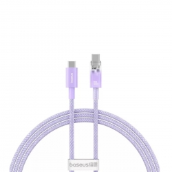 Кабель Baseus Explorer Series Fast Charging Cable with Smart Temperature Control USB-C to USB-C 100W 1m Nebula Purple