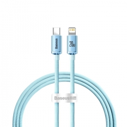 Кабель Baseus Crystal Shine Series Fast Charging Data Cable Type-C to iP 20W 1.2m Sky Blue