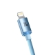 Кабель Baseus Crystal Shine Series Fast Charging Data Cable Type-C to iP 20W 1.2m Sky Blue