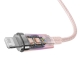 Кабель Baseus Explorer Series Fast Charging Cable with Smart Temperature Control USB to iP 2.4A 1m Pink