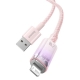 Кабель Baseus Explorer Series Fast Charging Cable with Smart Temperature Control USB to iP 2.4A 1m Pink