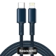 Кабель Baseus High Density Braided Fast Charging Data Cable Type-C to iP PD 20W 1m Blue