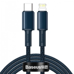 Кабель Baseus High Density Braided Fast Charging Data Cable Type-C to iP PD 20W 1m Blue