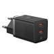 Мережевий зарядний пристрій Baseus GaN5 Pro Fast Charger C+C 40W EU Black