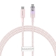 Кабель Baseus Explorer Series Fast Charging Cable with Smart Temperature Control Type-C to Type-C 100W 2m Baby Pink