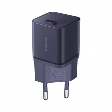 Мережевий зарядний пристрій Baseus  GaN5S Fast Charger 1C 30W EU Midnight Purple