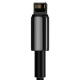 Кабель Baseus Tungsten Gold Fast Charging Data Cable USB to iP 2.4A 2m Black