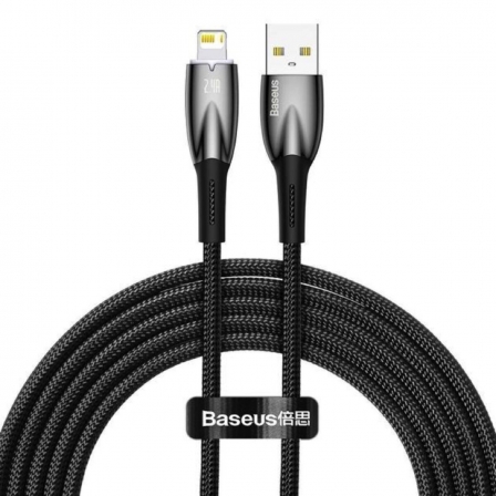 Кабель Baseus Glimmer Series Fast Charging Data Cable USB to iP 2.4A 2m Black