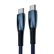 Кабель Baseus Glimmer Series Fast Charging Data Cable Type-C to Type-C 100W 1m Blue