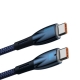 Кабель Baseus Glimmer Series Fast Charging Data Cable Type-C to Type-C 100W 1m Blue